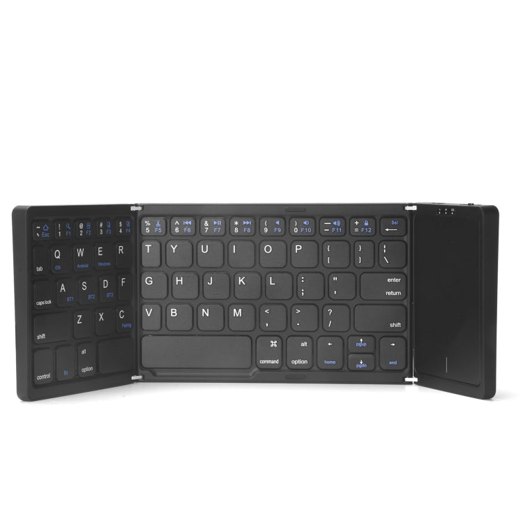 B089T Foldable Bluetooth Keyboard Rechargeable with Touchpad, B089T(Grey), B089T (Silver), B089T (Black) – Bluetooth B089T (Black) Black