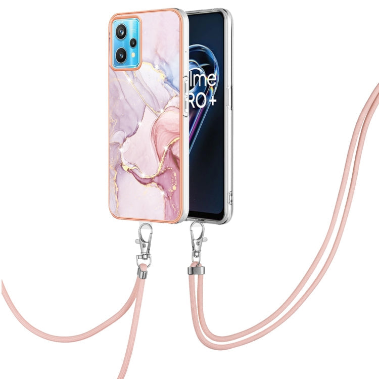 Electroplating Marble Pattern TPU Phone Case with Lanyard – Lanyard, TPU, Electroplating, For Samsung Galaxy A23 5G / 4G, For Samsung Galaxy A13 4G, For OPPO Realme 9 Pro+ 5G, For OPPO Realme 9 Pro 5G For OPPO Realme 9 Pro+ 5G Rose Gold 005