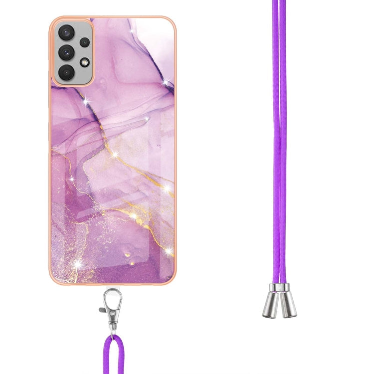 Electroplating Marble Pattern TPU Phone Case with Lanyard, For Samsung Galaxy A23 5G / 4G, For Samsung Galaxy A13 4G, For OPPO Realme 9 Pro+ 5G, For OPPO Realme 9 Pro 5G