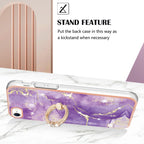 Electroplating Marble Pattern TPU Phone Case with Ring, For iPhone SE 2022 / SE 2020 / 8 / 7, For Motorola Moto G Stylus 2022, For Nokia G20 / G10, For Nokia G21 / G11