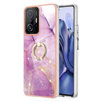 Electroplating Marble Pattern TPU Phone Case with Ring, For Xiaomi 11T / 11T Pro, For Xiaomi Redmi 10, For Samsung Galaxy A23 5G / 4G, For Samsung Galaxy A13 4G For Xiaomi 11T 11T Pro Purple 001