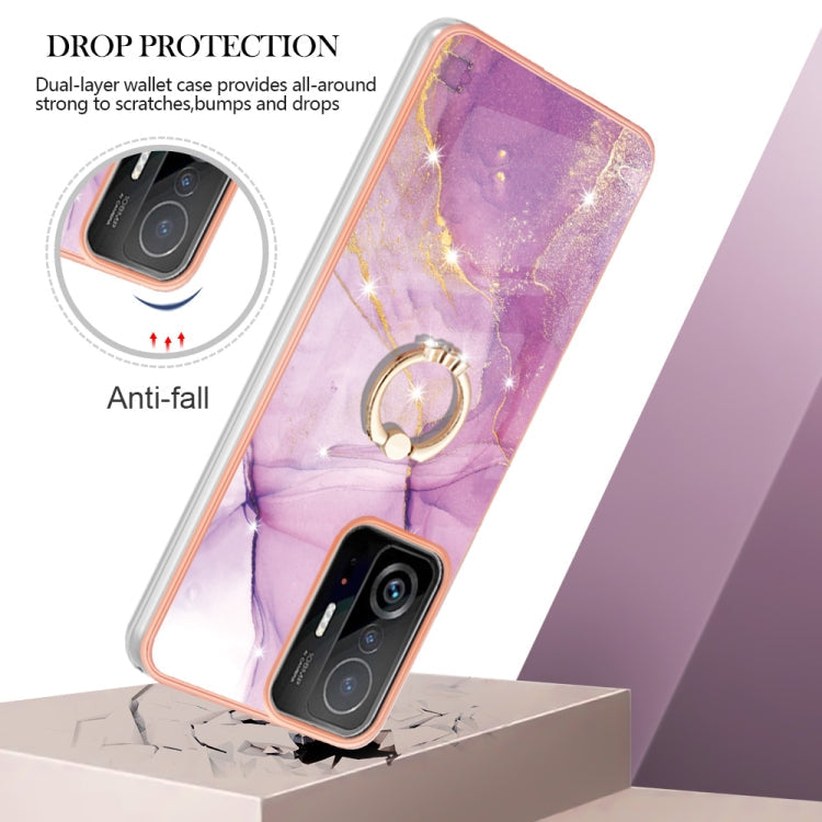 Electroplating Marble Pattern TPU Phone Case with Ring, For Xiaomi 11T / 11T Pro, For Xiaomi Redmi 10, For Samsung Galaxy A23 5G / 4G, For Samsung Galaxy A13 4G