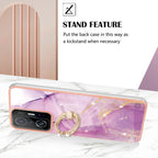 Electroplating Marble Pattern TPU Phone Case with Ring, For Xiaomi 11T / 11T Pro, For Xiaomi Redmi 10, For Samsung Galaxy A23 5G / 4G, For Samsung Galaxy A13 4G