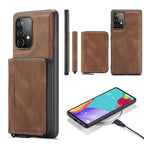 JEEHOOD Magnetic Zipper Horizontal Flip Phone Leather Case, For Samsung Galaxy A33 5G For Samsung Galaxy A33 5G Brown