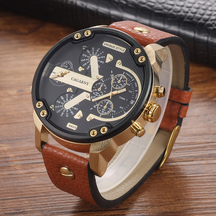 Watch – Leather (Men) Gold Between Brown Band