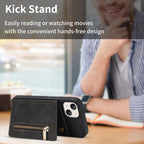 Zipper Card Holder Phone Case, For iPhone 13 mini, For iPhone 13, For iPhone 13 Pro, For iPhone 13 Pro Max