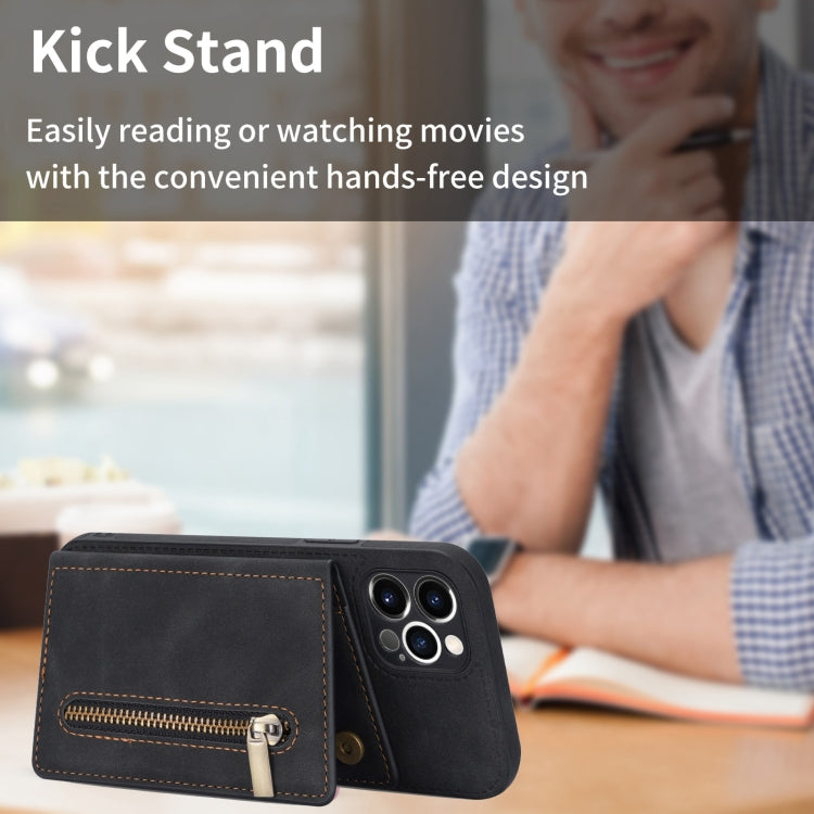 Zipper Card Holder Phone Case, For iPhone 11 Pro Max, For iPhone X / XS, For iPhone XR, For iPhone XS Max