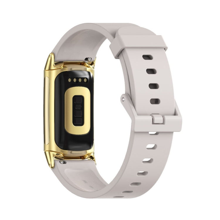 Watch Band – Silicone (Fitbit Charge5) For Fitbit Charge5 Grey+Gold