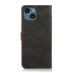 KHAZNEH Dual-color Cowhide Texture Flip Leather Phone Case, For iPhone 15, For iPhone 14 Plus, For iPhone 14, For iPhone 14 Pro, For iPhone 14 Pro Max