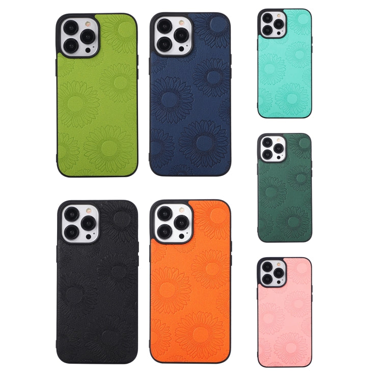 Sunflower Pattern PU+TPU+PC Shockproof Phone Case – Shockproof, Wear-resistant, TPU, For iPhone 13 Pro Max, For Motorola Razr 5G, For Huawei P50 Pocket