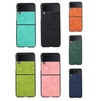 Sunflower Pattern PU+TPU+PC Shockproof Phone Case, For Samsung Galaxy Z Flip3 5G, For Samsung Galaxy Z Fold3 5G