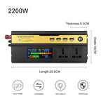 8896 2200W Car Smart Multi-functional Digital Display Inverter, 12V, 24V