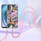 Flowers Series TPU Phone Case with Lanyard, For Motorola Moto G71 5G, For Motorola Moto G200, For Nokia G20/G10, For Nokia G21/G11