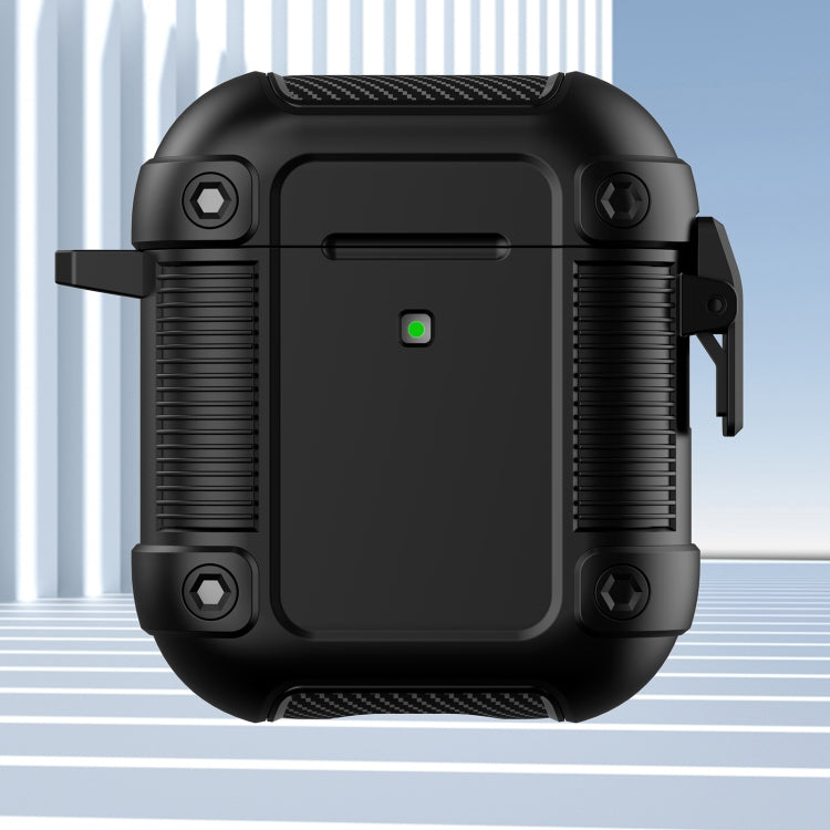 Tank TPU+PC Wireless Earphone Protective Case, For AirPods 2, For... For AirPods 2 Black