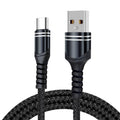 6A Woven Style USB Charging Cable, Cable Length: 1m, USB-C / Type-C,... USB-C Type-C Black