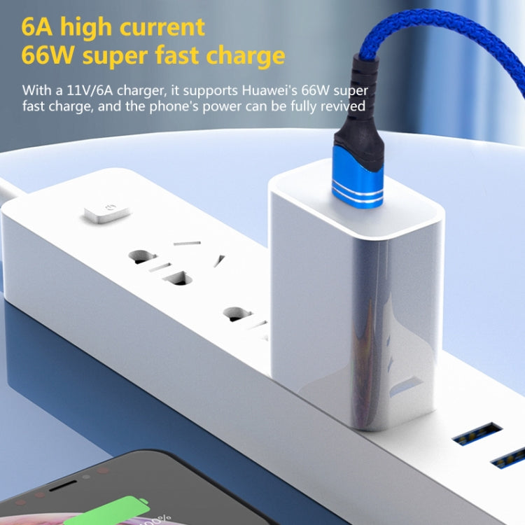 6A Woven Style USB Charging Cable, Cable Length: 1m, USB-C / Type-C,...
