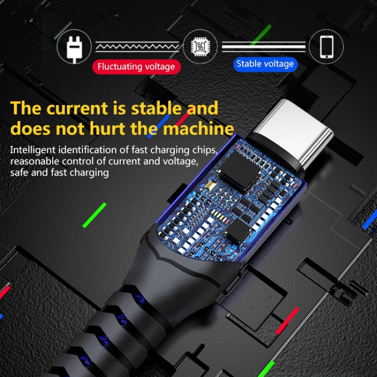6A Woven Style USB Charging Cable, Cable Length: 1m, USB-C / Type-C,...