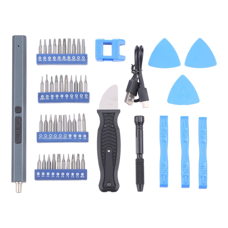Type-C Port Rechargeable Cordless Electric Screwdriver Set, 12 in 1, 33 in 1, 49 in 1 – Magnetic 49 in 1