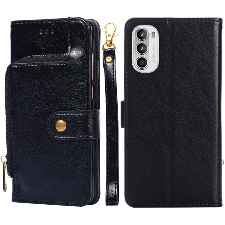 Zipper Bag Leather Phone Case – Card Slot, Leather, TPU, For Motorola Moto E32, For OPPO A36/A76 4G Global, For OPPO A57 5G 2022/Realme Q5i, For Motorola Moto G22, For OPPO A95 5G, For Motorola Moto G52 4G/Moto G82 5G For Motorola Moto G52 4G Moto G82 5G Black