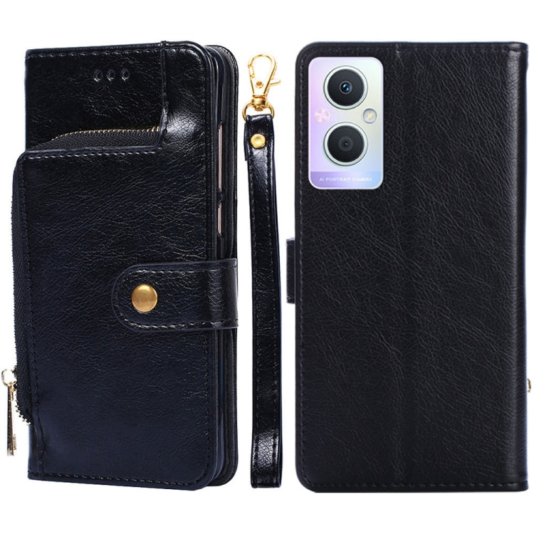 Zipper Bag Leather Phone Case – Card Slot, Leather, TPU, For Motorola Moto E32, For OPPO A36/A76 4G Global, For OPPO A57 5G 2022/Realme Q5i, For Motorola Moto G22, For OPPO A95 5G, For Motorola Moto G52 4G/Moto G82 5G For OPPO A95 5G Black