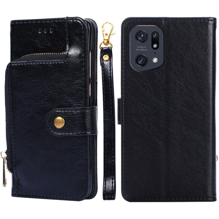 Zipper Bag Leather Phone Case – Card Slot, Leather, TPU, For OPPO Find X5 Pro, For OPPO K10 5G, For OPPO K10 Pro 5G, For OPPO Reno7 4G/F21 Pro 4G, For OPPO Reno7 5G Global/Find X5 Lite, For OPPO Realme 9 Pro