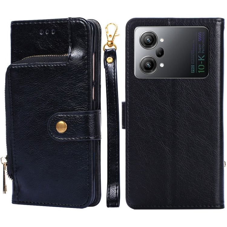 Zipper Bag Leather Phone Case – Card Slot, Leather, TPU, For OPPO Find X5 Pro, For OPPO K10 5G, For OPPO K10 Pro 5G, For OPPO Reno7 4G/F21 Pro 4G, For OPPO Reno7 5G Global/Find X5 Lite, For OPPO Realme 9 Pro For OPPO K10 Pro 5G Black