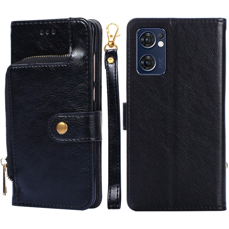 Zipper Bag Leather Phone Case – Card Slot, Leather, TPU, For OPPO Find X5 Pro, For OPPO K10 5G, For OPPO K10 Pro 5G, For OPPO Reno7 4G/F21 Pro 4G, For OPPO Reno7 5G Global/Find X5 Lite, For OPPO Realme 9 Pro For OPPO Reno7 5G Global Find X5 Lite Black