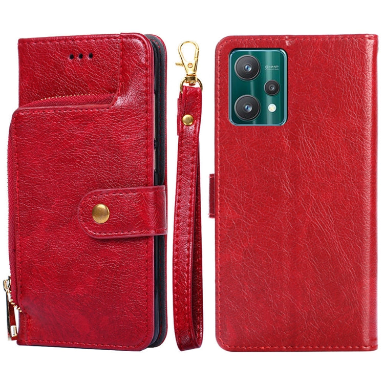 Zipper Bag Leather Phone Case – Card Slot, Leather, TPU, For OPPO Find X5 Pro, For OPPO K10 5G, For OPPO K10 Pro 5G, For OPPO Reno7 4G/F21 Pro 4G, For OPPO Reno7 5G Global/Find X5 Lite, For OPPO Realme 9 Pro For OPPO Realme 9 Pro Red