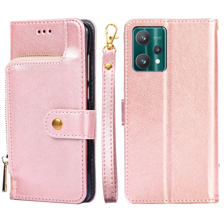 Zipper Bag Leather Phone Case – Card Slot, Leather, TPU, For OPPO Find X5 Pro, For OPPO K10 5G, For OPPO K10 Pro 5G, For OPPO Reno7 4G/F21 Pro 4G, For OPPO Reno7 5G Global/Find X5 Lite, For OPPO Realme 9 Pro For OPPO Realme 9 Pro Rose Gold