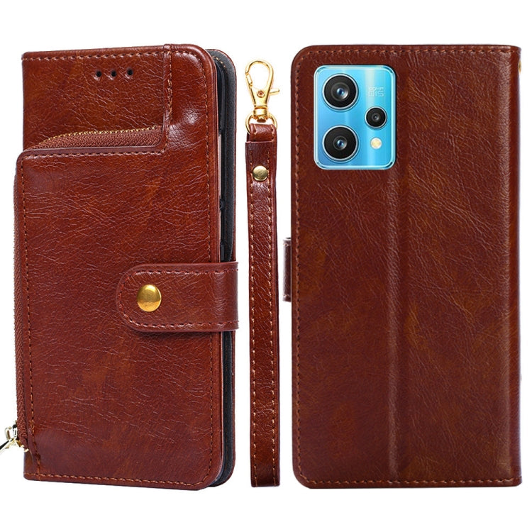 Zipper Bag Leather Phone Case, For OPPO Realme 9 Pro+/Realme 9 Pro Plus, For OPPO Realme 9 Pro+, For OPPO Realme?9i/A36?4G/A96?4G/K10?4G/A76?4G, For OPPO Realme C35, For OPPO Realme GT Neo 3, For OPPO Realme GT2 Pro, For OPPO Realme Narzo 50i For OPPO Realme 9 Pro+ Realme 9 Pro Plus Brown
