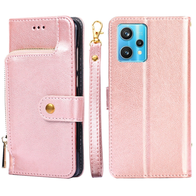 Zipper Bag Leather Phone Case, For OPPO Realme 9 Pro+/Realme 9 Pro Plus, For OPPO Realme 9 Pro+, For OPPO Realme?9i/A36?4G/A96?4G/K10?4G/A76?4G, For OPPO Realme C35, For OPPO Realme GT Neo 3, For OPPO Realme GT2 Pro, For OPPO Realme Narzo 50i For OPPO Realme 9 Pro+ Realme 9 Pro Plus Rose Gold