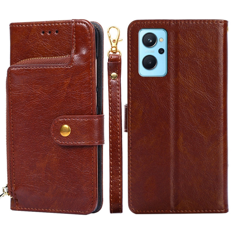 Zipper Bag Leather Phone Case, For OPPO Realme 9 Pro+/Realme 9 Pro Plus, For OPPO Realme 9 Pro+, For OPPO Realme?9i/A36?4G/A96?4G/K10?4G/A76?4G, For OPPO Realme C35, For OPPO Realme GT Neo 3, For OPPO Realme GT2 Pro, For OPPO Realme Narzo 50i For OPPO Realme?9i A36?4G A96?4G K10?4G A76?4G Brown