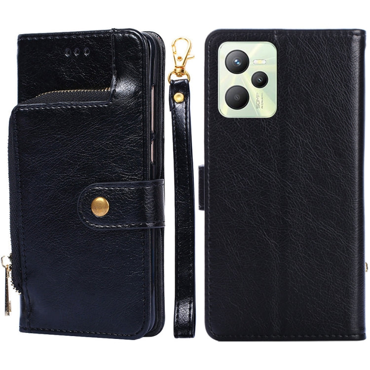Zipper Bag Leather Phone Case, For OPPO Realme 9 Pro+/Realme 9 Pro Plus, For OPPO Realme 9 Pro+, For OPPO Realme?9i/A36?4G/A96?4G/K10?4G/A76?4G, For OPPO Realme C35, For OPPO Realme GT Neo 3, For OPPO Realme GT2 Pro, For OPPO Realme Narzo 50i For OPPO Realme C35 Black