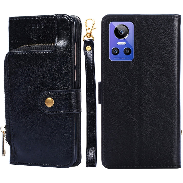 Zipper Bag Leather Phone Case, For OPPO Realme 9 Pro+/Realme 9 Pro Plus, For OPPO Realme 9 Pro+, For OPPO Realme?9i/A36?4G/A96?4G/K10?4G/A76?4G, For OPPO Realme C35, For OPPO Realme GT Neo 3, For OPPO Realme GT2 Pro, For OPPO Realme Narzo 50i For OPPO Realme GT Neo 3 Black