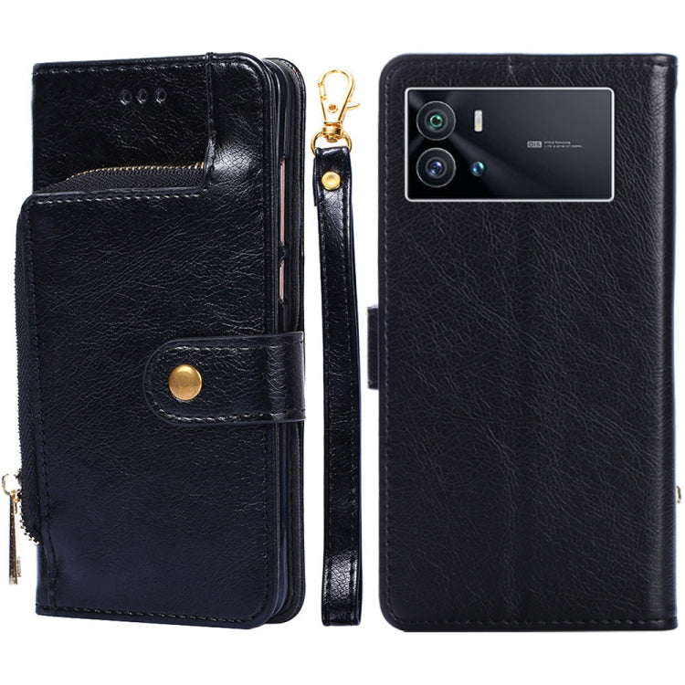 Zipper Bag Leather Phone Case – Card Slot, Leather, TPU, For vivo iQOO 9 5G, For vivo IQOO Neo6 5G, For vivo iQOO U5 5G, For vivo S12/V23, For vivo S12 Pro/V23 Pro, For vivo X80 Pro China