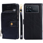 Zipper Bag Leather Phone Case – Card Slot, Leather, TPU, For vivo iQOO 9 5G, For vivo IQOO Neo6 5G, For vivo iQOO U5 5G, For vivo S12/V23, For vivo S12 Pro/V23 Pro, For vivo X80 Pro China