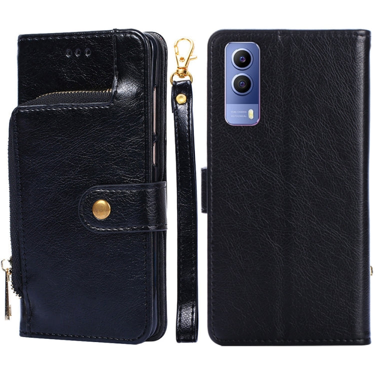 Zipper Bag Leather Phone Case – Card Slot, Leather, TPU, For vivo X80 China, For vivo Y53s 5G/iQOO Z5x/T1x, For vivo Y55s 5G, For vivo Y76s China/Y74s, For Google Pixel 7 5G, For Huawei nova 9 SE 4G For vivo Y53s 5G iQOO Z5x T1x Black