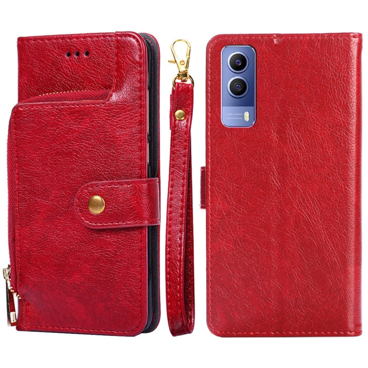 Zipper Bag Leather Phone Case – Card Slot, Leather, TPU, For vivo X80 China, For vivo Y53s 5G/iQOO Z5x/T1x, For vivo Y55s 5G, For vivo Y76s China/Y74s, For Google Pixel 7 5G, For Huawei nova 9 SE 4G For vivo Y53s 5G iQOO Z5x T1x Red