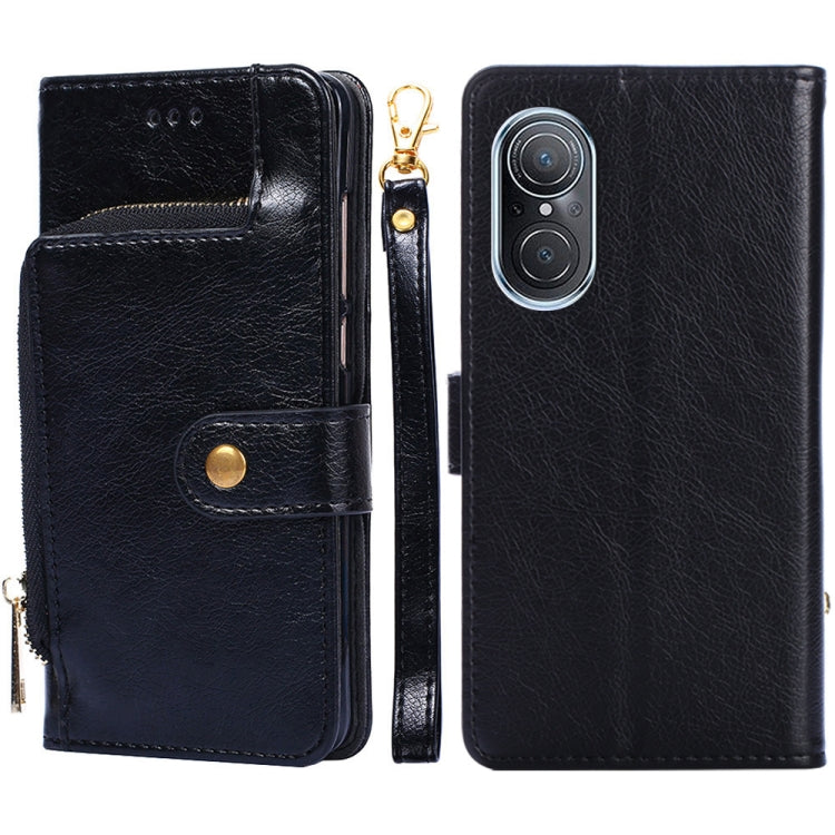 Zipper Bag Leather Phone Case – Card Slot, Leather, TPU, For vivo X80 China, For vivo Y53s 5G/iQOO Z5x/T1x, For vivo Y55s 5G, For vivo Y76s China/Y74s, For Google Pixel 7 5G, For Huawei nova 9 SE 4G For Huawei nova 9 SE 4G Black
