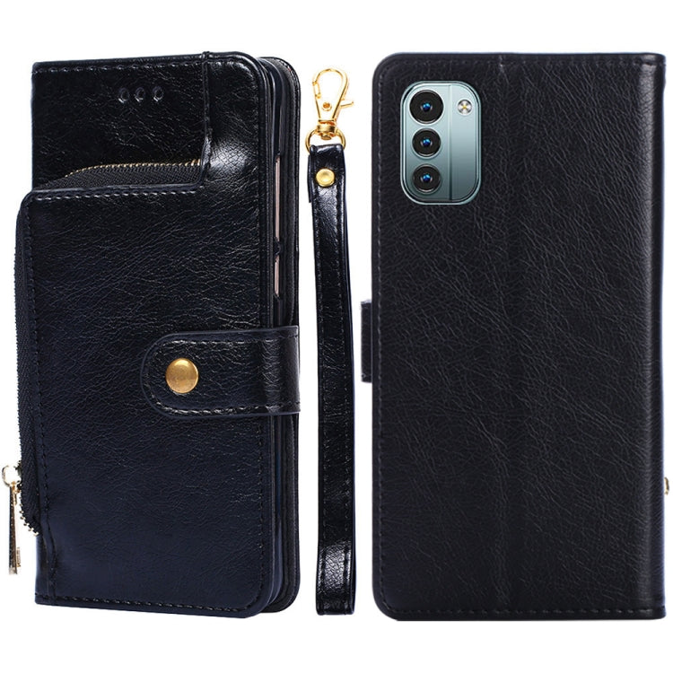 Zipper Bag Leather Phone Case – Card Slot, Leather, TPU, For Nokia G21/G11, For Honor 60 SE, For Honor Magic4, For Honor Magic4 Pro, For Honor X30, For Honor X30i For Nokia G21 G11 Black
