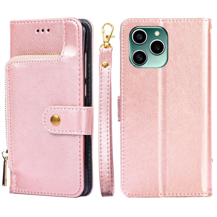 Zipper Bag Leather Phone Case – Card Slot, Leather, TPU, For Nokia G21/G11, For Honor 60 SE, For Honor Magic4, For Honor Magic4 Pro, For Honor X30, For Honor X30i For Honor 60 SE Rose Gold