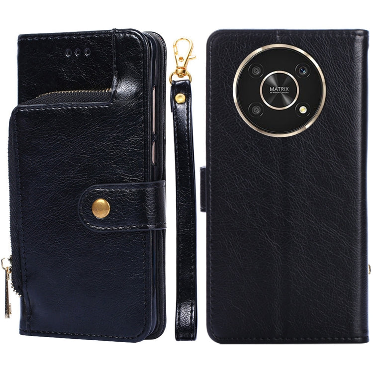 Zipper Bag Leather Phone Case – Card Slot, Leather, TPU, For Nokia G21/G11, For Honor 60 SE, For Honor Magic4, For Honor Magic4 Pro, For Honor X30, For Honor X30i For Honor X30 Black