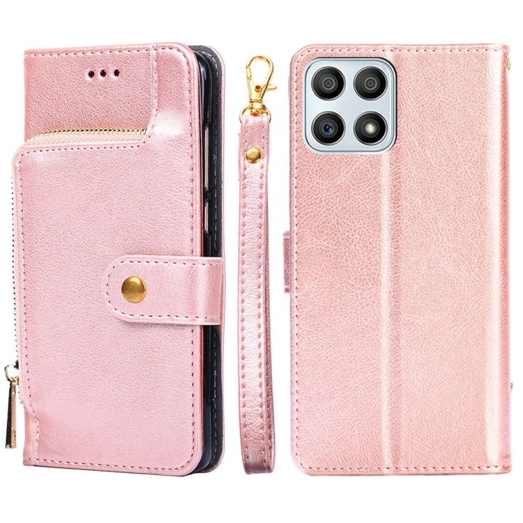 Zipper Bag Leather Phone Case – Card Slot, Leather, TPU, For Nokia G21/G11, For Honor 60 SE, For Honor Magic4, For Honor Magic4 Pro, For Honor X30, For Honor X30i For Honor X30i Rose Gold