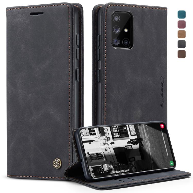 CaseMe Multifunctional Horizontal Flip Leather Case, with Card Slot & Holder & Wallet, For Galaxy A51, For Galaxy A71, For Galaxy A81 / Note 10 Lite, For Galaxy A91 / S10 Lite For Galaxy A51 Black
