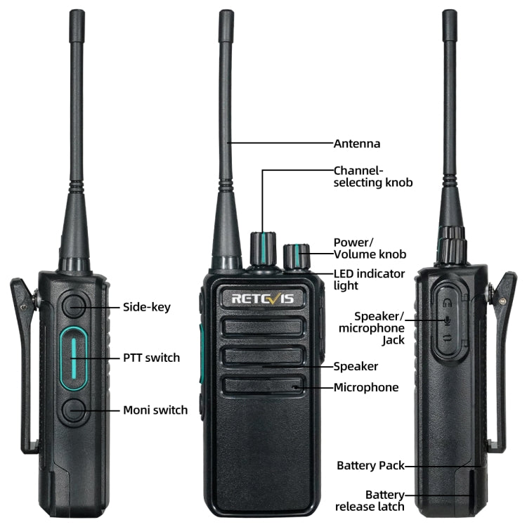 1 Pair RETEVIS RB29 FRS Free-license Two Way Radio Walkie Talkie, RB29 – Data Transmission