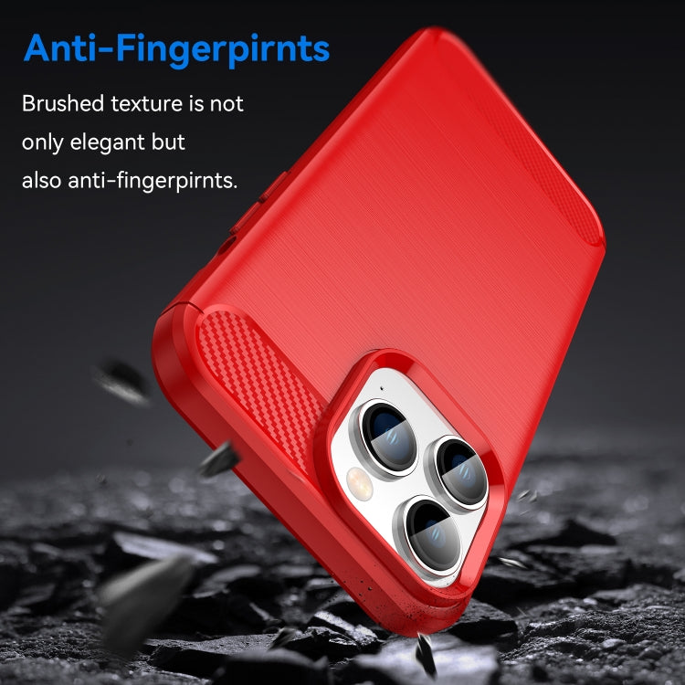 Brushed Texture Carbon Fiber TPU Phone Case, For iPhone 14 Plus, For...