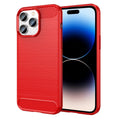 Brushed Texture Carbon Fiber TPU Phone Case, For iPhone 14 Plus, For...