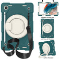 Silicone + PC Full Body Protection Tablet Case With Holder & Strap – Full Body Protection, For Samsung Galaxy Tab A8 10.5 2021, For iPad 10.2 2019/10.2 2020/10.2 2021