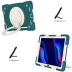 Silicone + PC Full Body Protection Tablet Case With Holder & Strap – Full Body Protection, For Samsung Galaxy Tab A8 10.5 2021, For iPad 10.2 2019/10.2 2020/10.2 2021