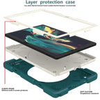 Silicone + PC Full Body Protection Tablet Case With Holder & Strap – Full Body Protection, For Samsung Galaxy Tab A8 10.5 2021, For iPad 10.2 2019/10.2 2020/10.2 2021